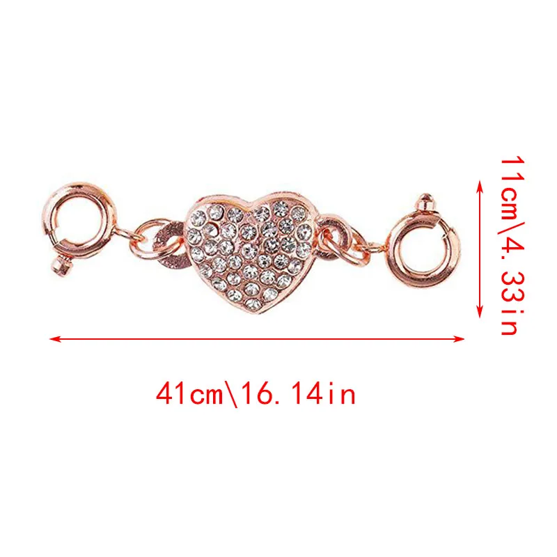 2 шт. магнитные застежки в форме сердца для ожерелья браслета магнитной пряжки