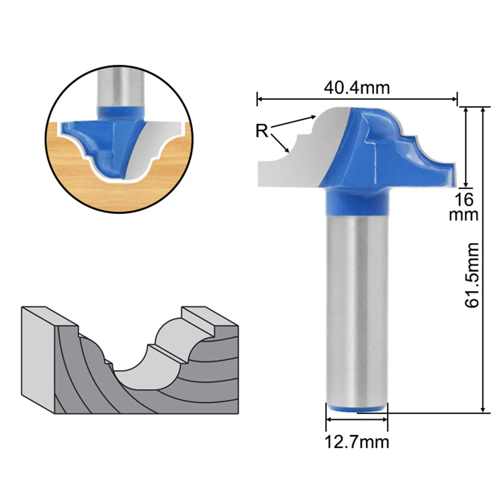 

Woodworking Milling Cutter Bilateral Door Line Flower Frame Line Cutting Tool Hard alloy Flower Cutter 1pcs