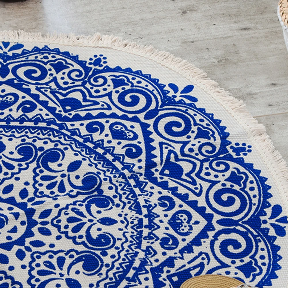 Хлопок и лен современный минималистичный Ретро прикроватный ковер для гостиной