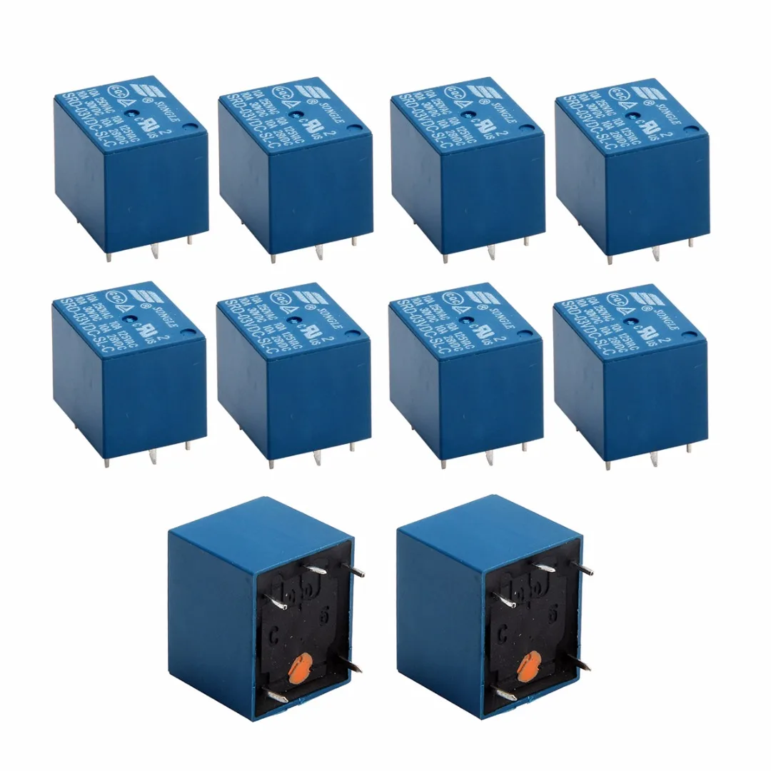 2/5/10 шт Mayitr мини-реле 3V DC 10A высокий ток SRD-3VDC-SL-C PCB Тип Мощность реле 18*15*15 мм