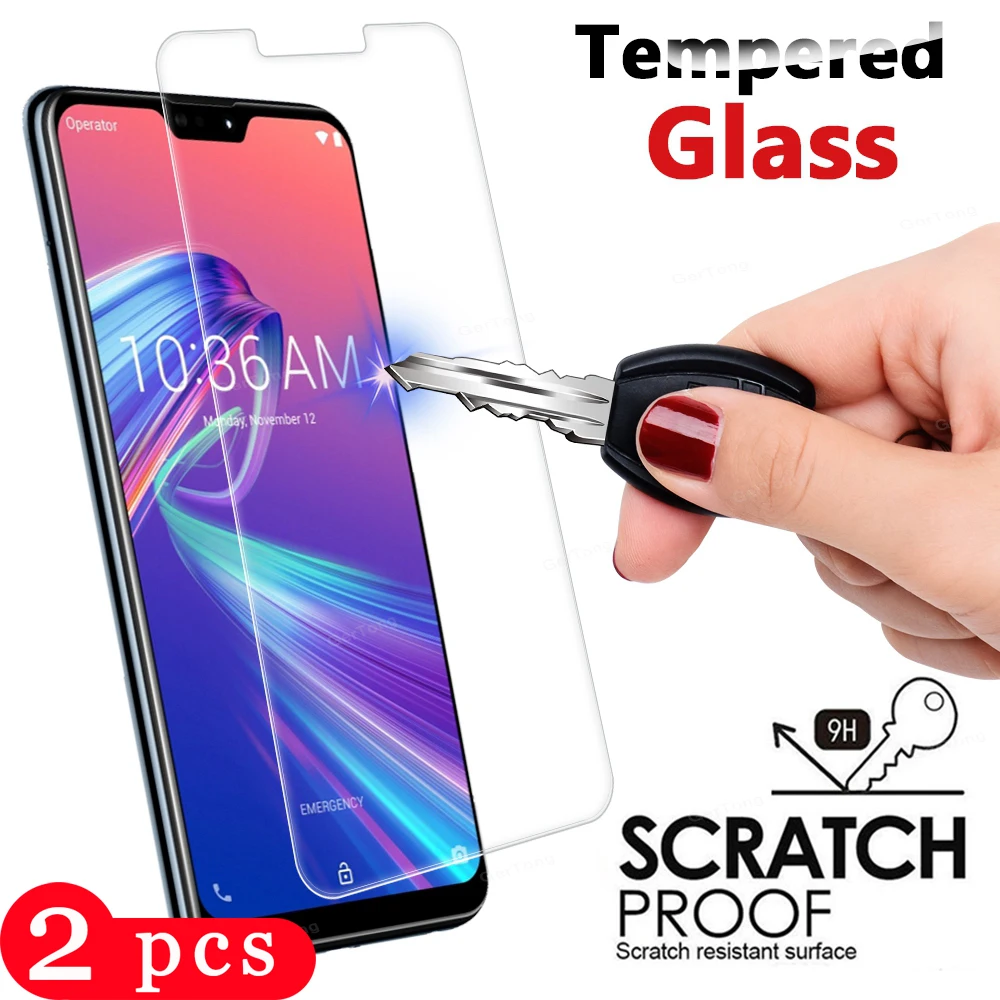 

2Pcs tempered glass for Asus Zenfone Max Pro M2 ZB631KL M1 ZB601KL ZB602KL protective film phone screen protector smartphone