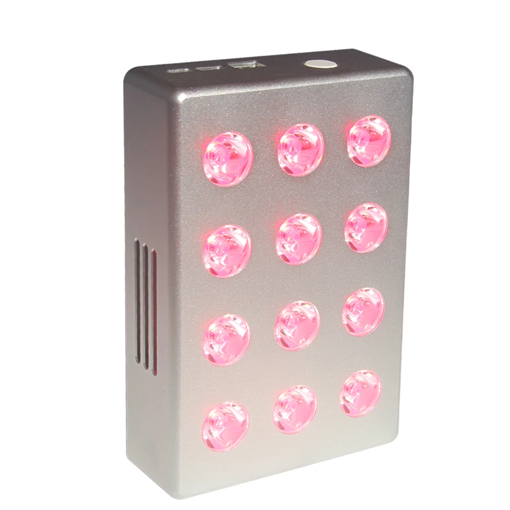 Чистый красный терапевтический прибор для красоты с батареей внутри 660 нм 850 12 Вт