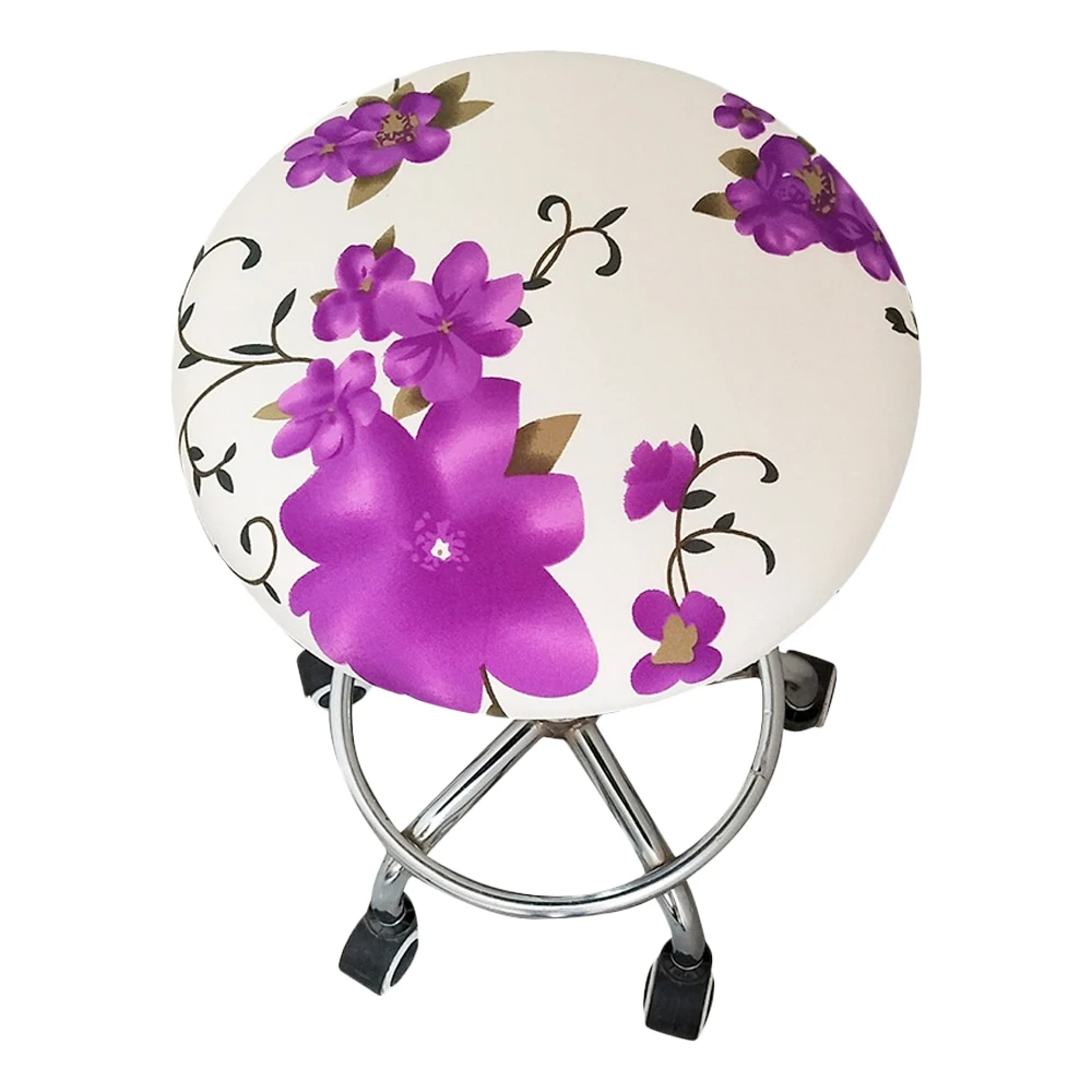 1/2/4/6 шт. с цветочным принтом круглый чехлы для стульев барный стул крышка