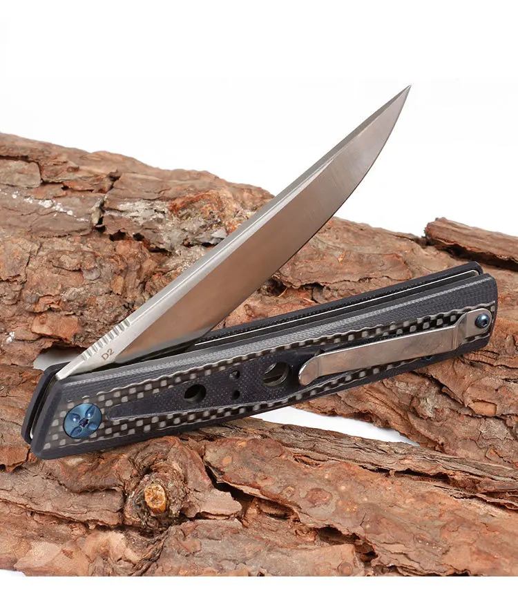 Складной Нож С флиппером и шарикоподшипником карманный клинок из углеродного