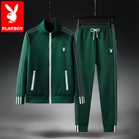 spring and autumn 2021 suit mens cardigan wear two piece student sportswear couple loose suit