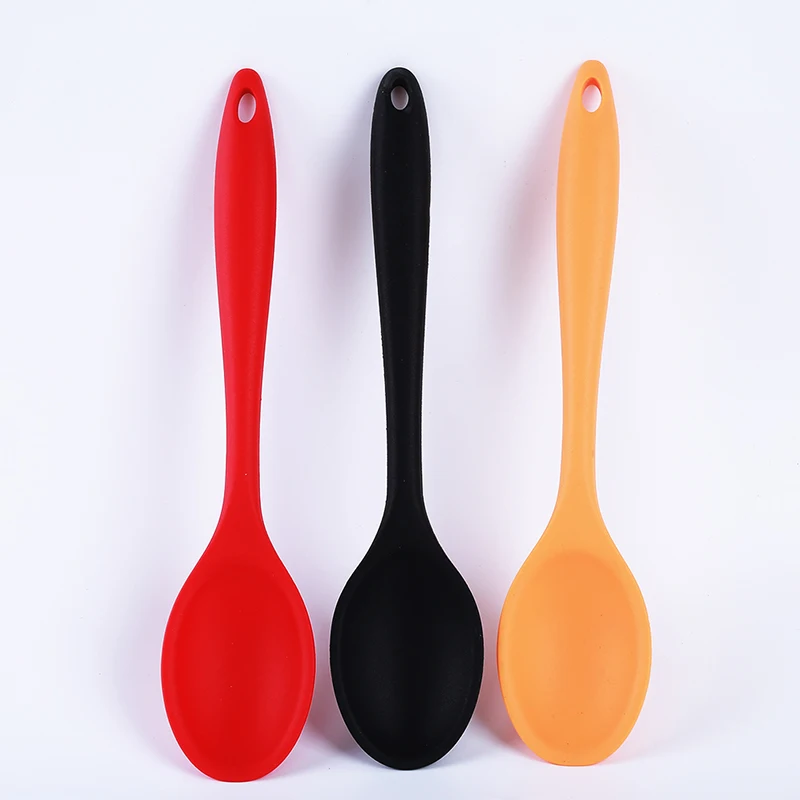 Food Grade Silicone Long Handle Rice Soup Spoon High Temperature Resistance Kids Home Use Flatware Utensils Kitchen Tools | Дом и сад