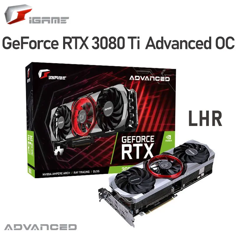 

Colorful Raphic Card iGame GeForce RTX 3080 Ti Advanced OC LHR 12GB GDDR6X Graphics Cards 384-bit HDMI-Compatible PCI-E 4.0 GPU