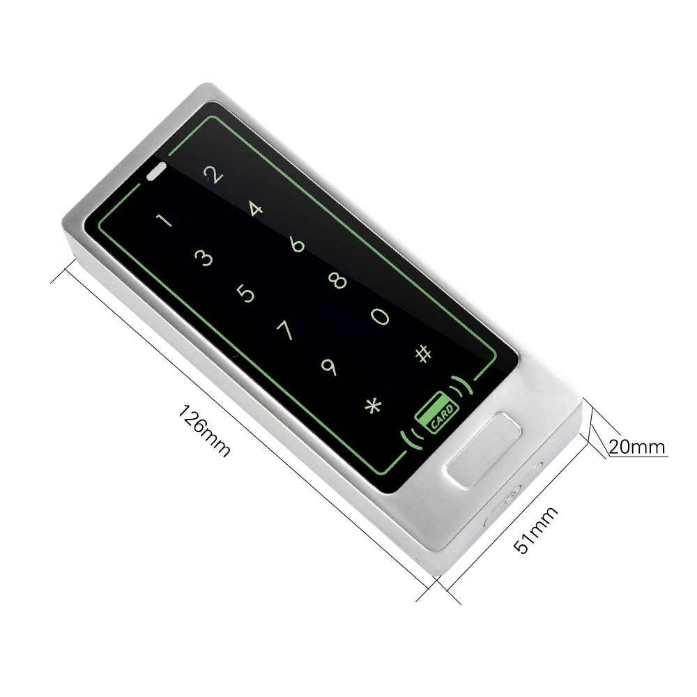 IP65 металлическая RFID 125 кГц 8000 пользователей Водонепроницаемая клавиатура