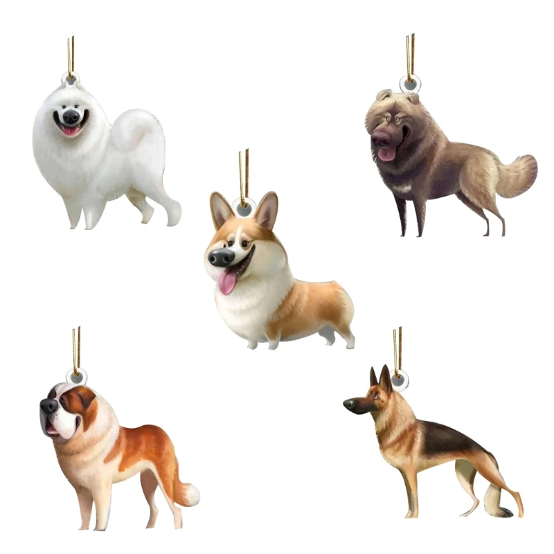 

Interesting Auto Rearview Mirror Dog Pendant Interior Ornaments Car Decors