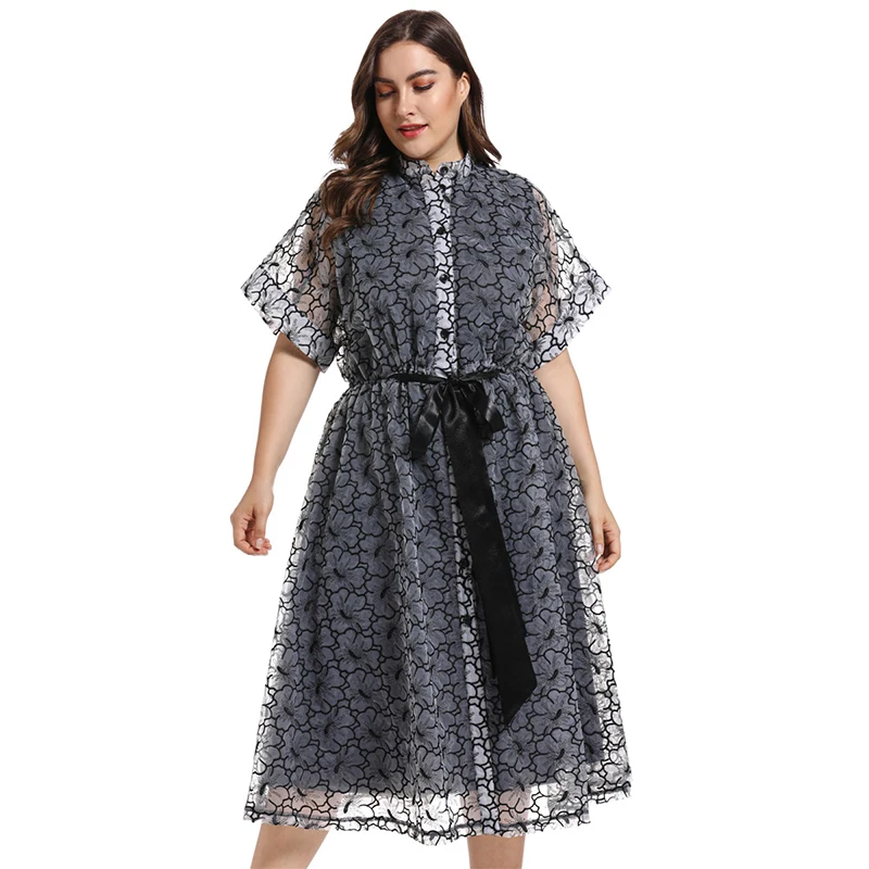 2021 Абая Весенняя мода для женщин размера плюс элегантные со стоячим воротом на