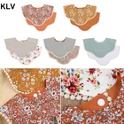 Детская двухсторонняя хлопковая бандана, Нагрудник слюнявчик полотенце, для мальчиков и девочек, передник для кормления хлопок