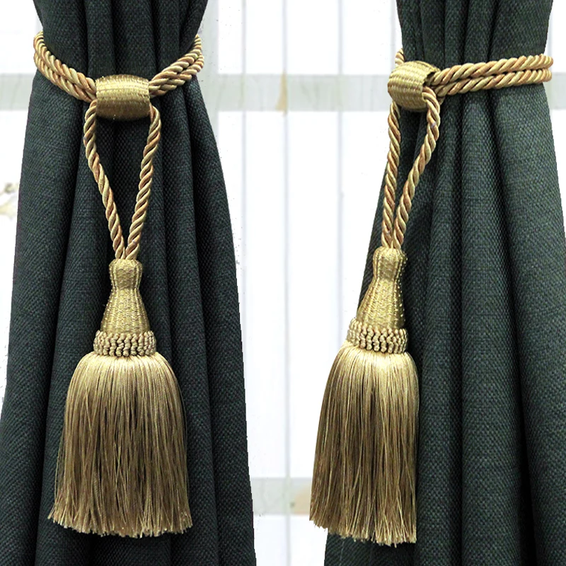 Золотые подвесные шарики для занавесок