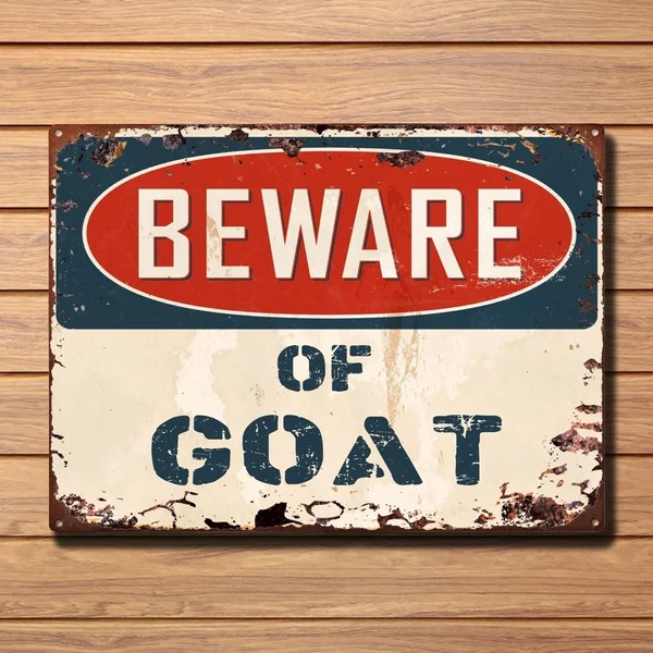 

Fashion Beware of GOAT Plate Rustic Chic Sign Home Room Store Decor Gift Retro Vintage Tin Sign Bar Pub Home Metal Poster