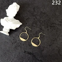 925 silver needle plated 14k european and american simple earrings for women wholesale temperament creative long earring jewelry