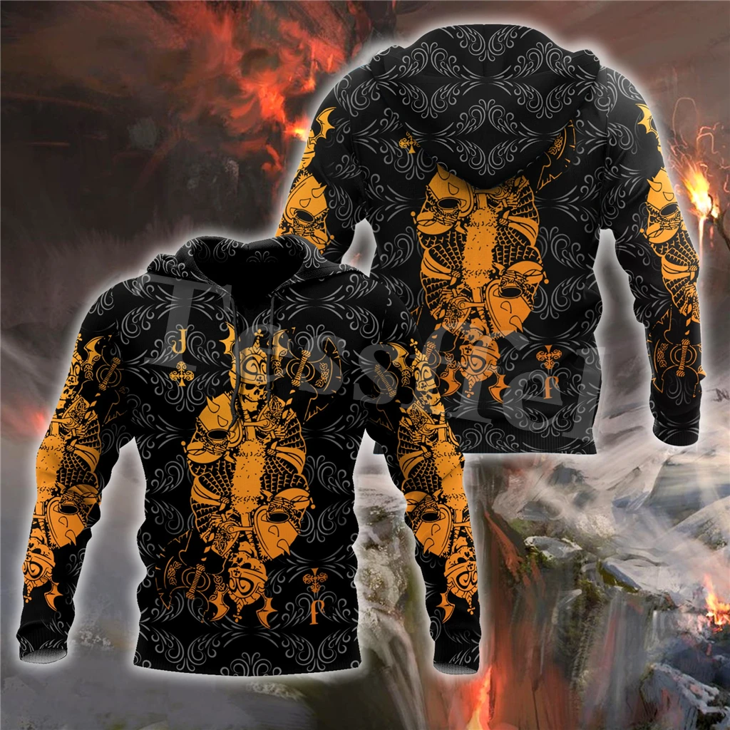 

Tessffel Skull Poker Jack of Clubs 3D Print Fashion Men's Sweatshirt Tattoo Harajuku Zipper Hoodie Casual Streetwear Style-3