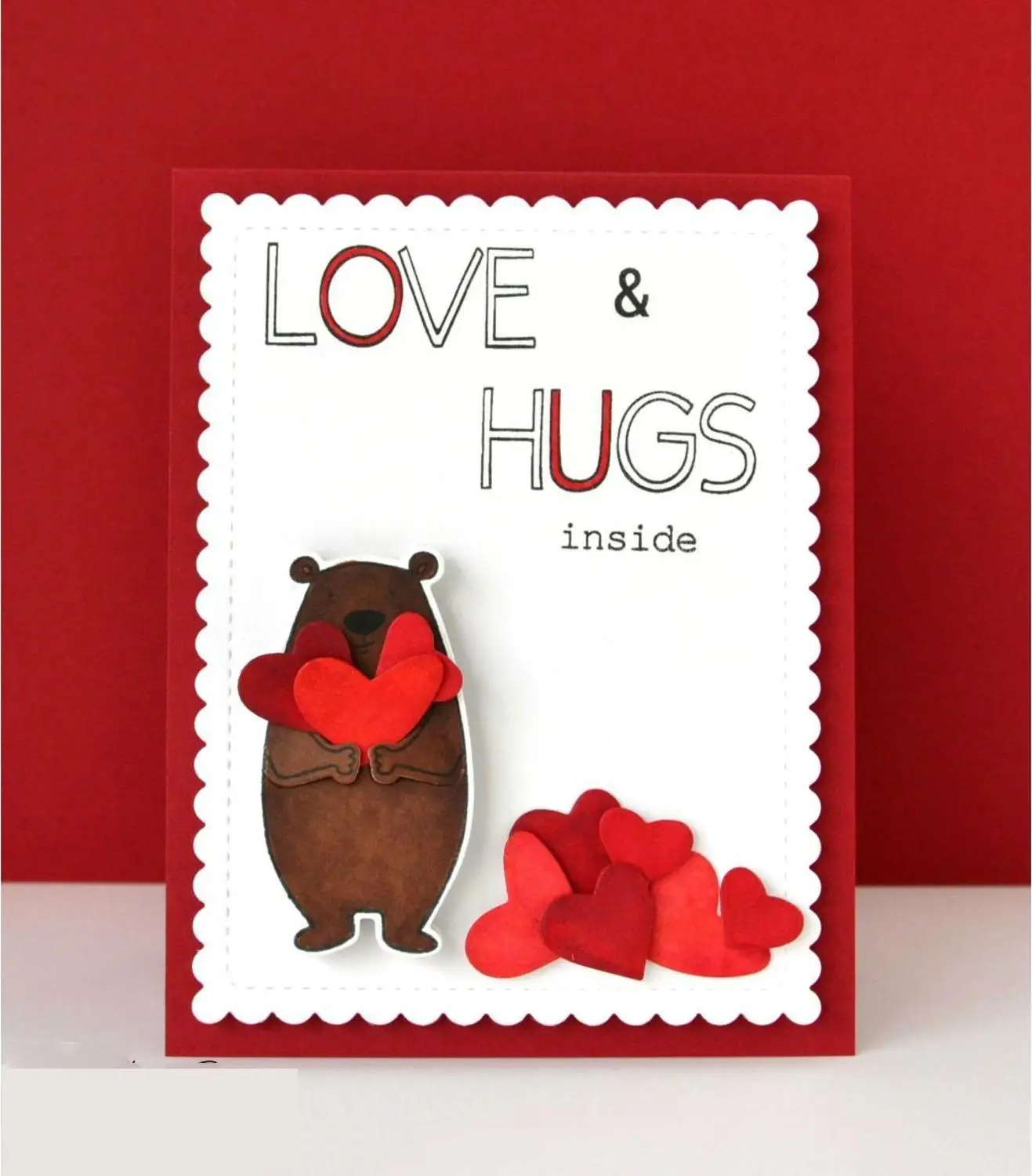 Металлические Вырубные штампы и с милым медведем для скрапбукинга фотоальбома