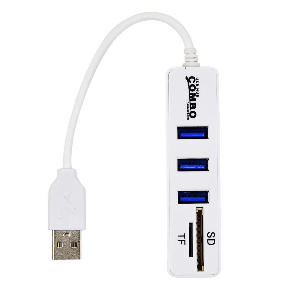 Высокоскоростной разветвитель CHIPAL 2 в 1 с 3 портами USB 0 кардридер для SD TF Micro ПК