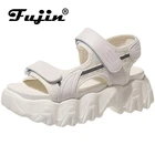 FujinЛидер продаж 2020 года; Женская обувь; Сезон лето; Новый стиль; Женские босоножки на платформе; Mujer Sandalias; Удобные Вьетнамки; Женская обувь