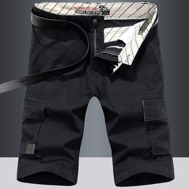 Мужские карго шорты с несколькими карманами повседневные свободные короткие