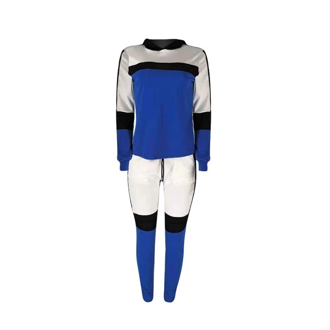 

Women Tracksuit Hoodies Sweatshirt Long Pants Sets Sportwear Lounge Suit Patchwork Autumn Sexy Mesh Through Tracksuits