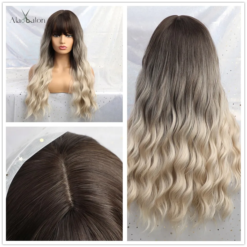 ALAN EATON косплей длинные волнистые волосы парики термостойкие синтетические для женщин натуральные