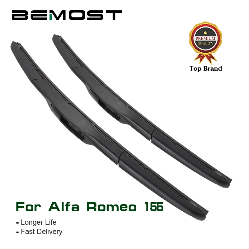 

BEMOST Car Windscreen Wiper Blades Natural Rubber For Alfa Romeo 155 21"+19",Arm 1992 1993 1994 1995 1996 1997 1998 Fit U Hook