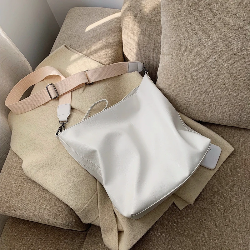 Большая женская сумка повседневная через плечо из мягкой кожи дизайнерские