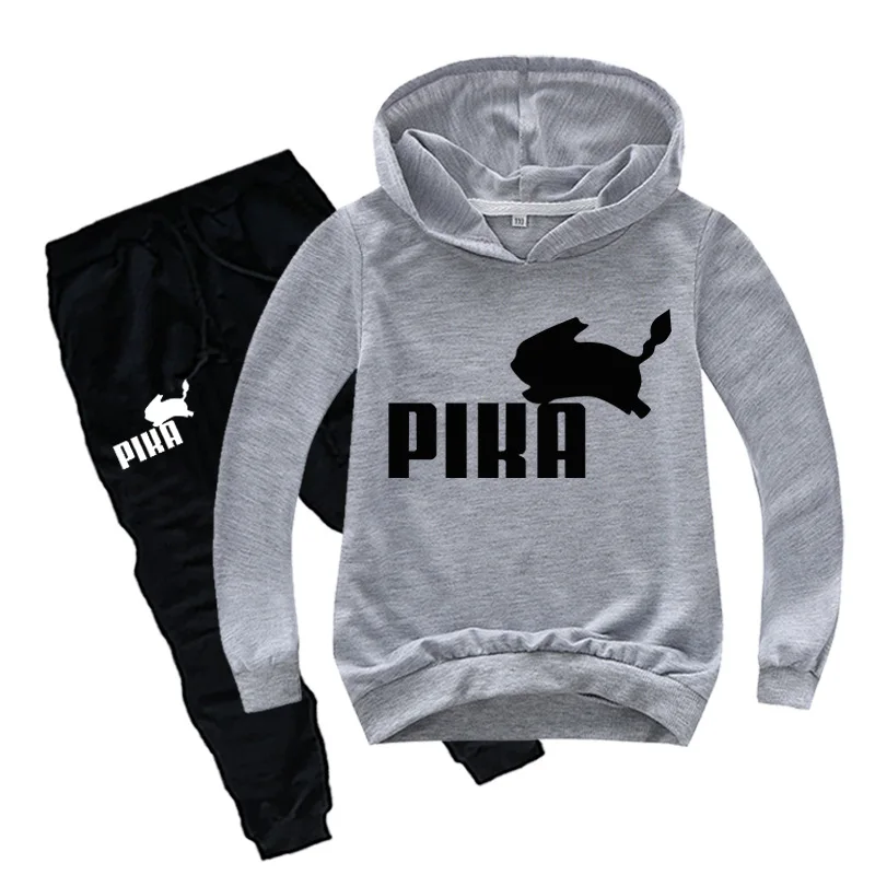 От 2 до 16 лет с рисунком из аниме Покемон го детские спортивные комплекты Пикачу