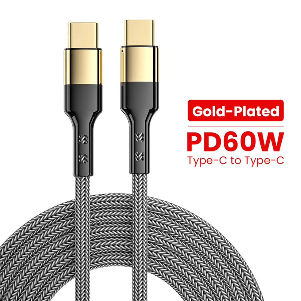 

USB C To USB Type C Cable For Redmi Note 10 Pro PD 60W /20W QC 3.0 Quick Charge USB-C Cable For iPhone Huawei Xiaomi Redmi 8 Pro