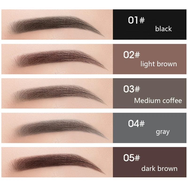 

Multifunction Eyebrow Pencil Small Triangle Pen Tip Brow Definer Waterproof Fine Mechanical Pencil Dual Head with Brush
