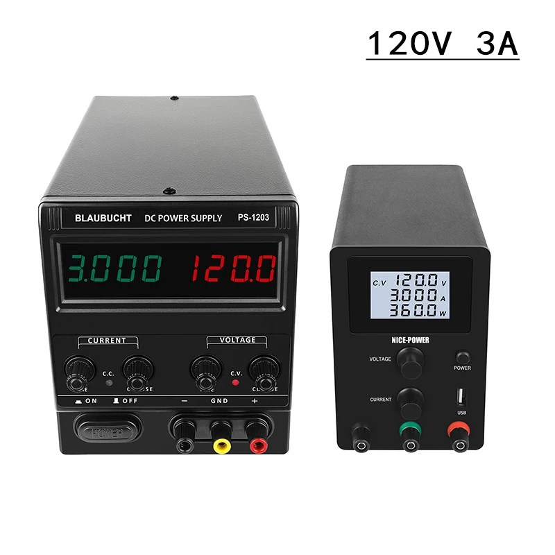 Регулируемый источник питания постоянного тока 120 В 3 А светодиодный дисплей