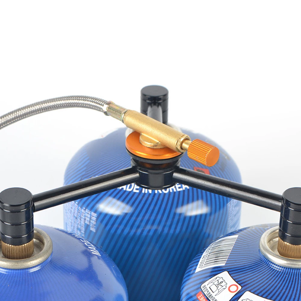 

Stove Adapter Three Conversion Head Cylinder Adapter Outdoor Camping Furnace Three Outputs Converter Connector Camping Stove