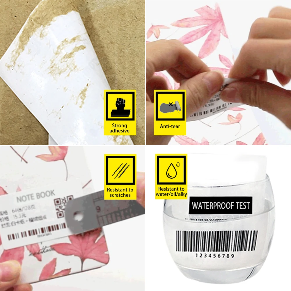 

1 Roll 45x15mm Chibi Maruko Pattern Waterproof Thermal Label Paper Multisize Compatible for EQ11 Label Printers