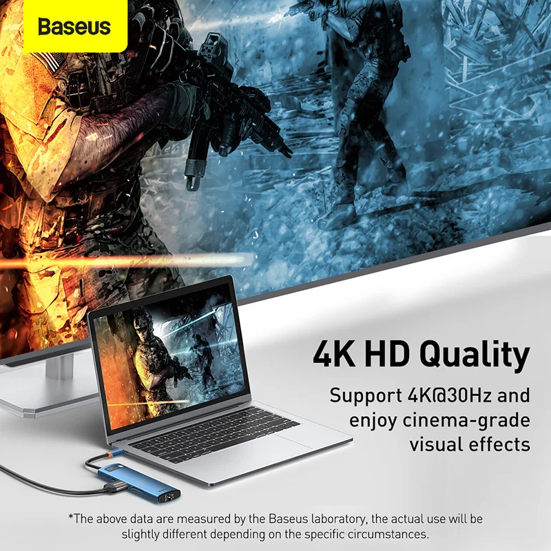 USB-концентратор Baseus с портами USB Type-C и поддержкой 100 Вт | Компьютеры офис