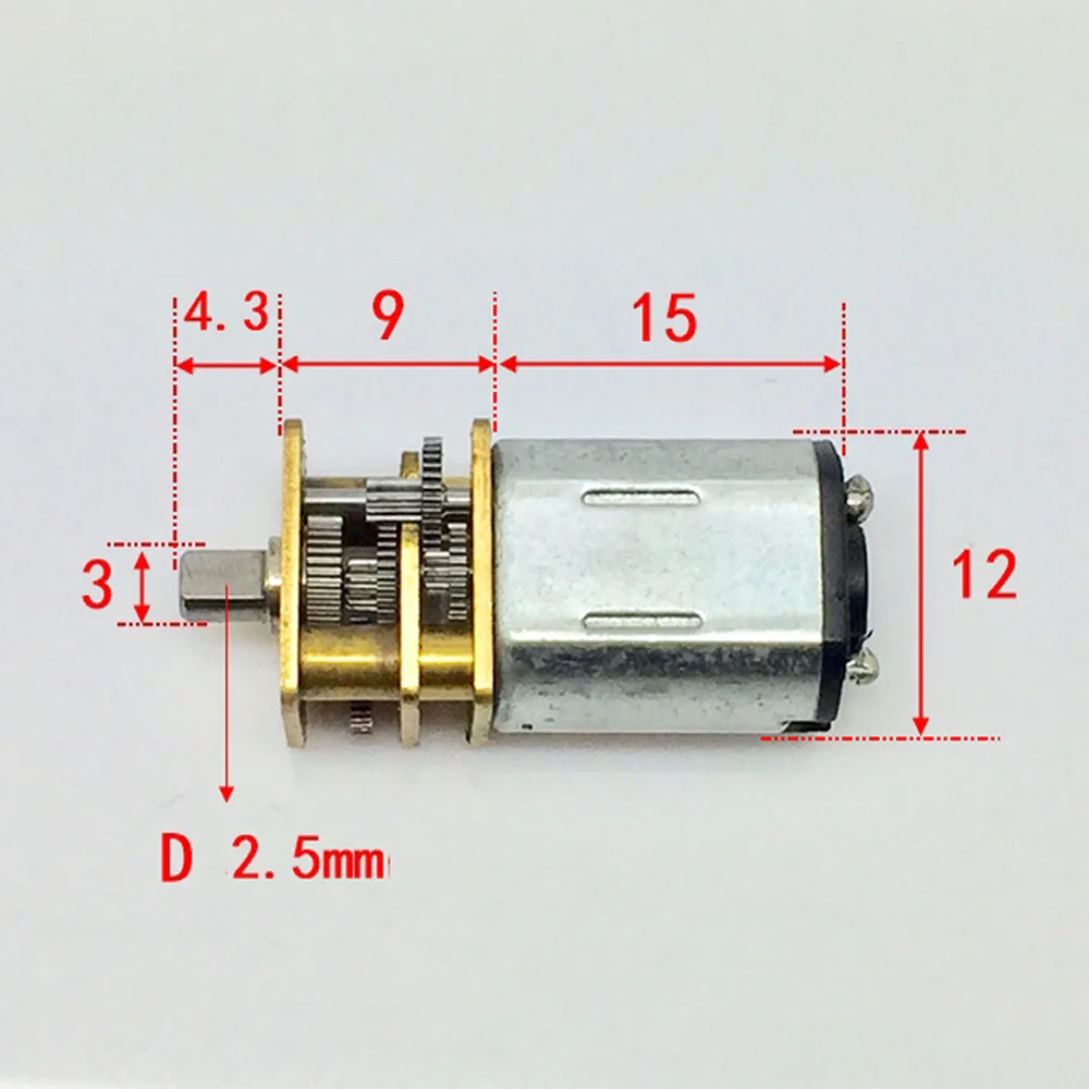 Мини электродвигатель N20 постоянный ток 3 в 7 В 6 медленная скорость полностью