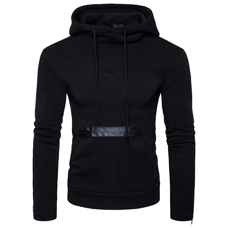 

MRMT 2021 Brand New Men's Hooded Big Pocket Long Sleeve Sweatshirts Pullover for Male Solid Color Hoodie Sweatshirt Coat