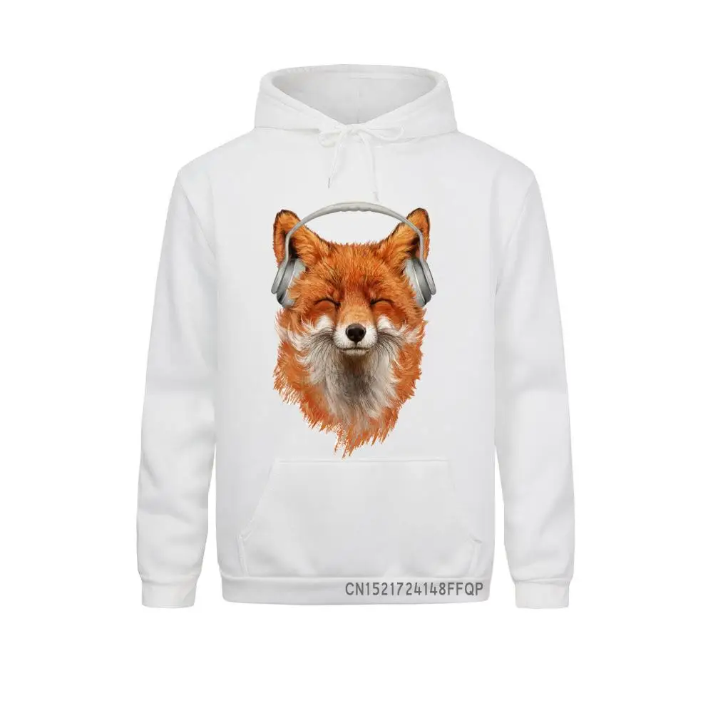 

Cozy Hot Sales Animal Men Sweatshirt Winter Smiling Musical Fox Printed Graphic Hoodie Long Sleeve Pocket Funny Sportswear