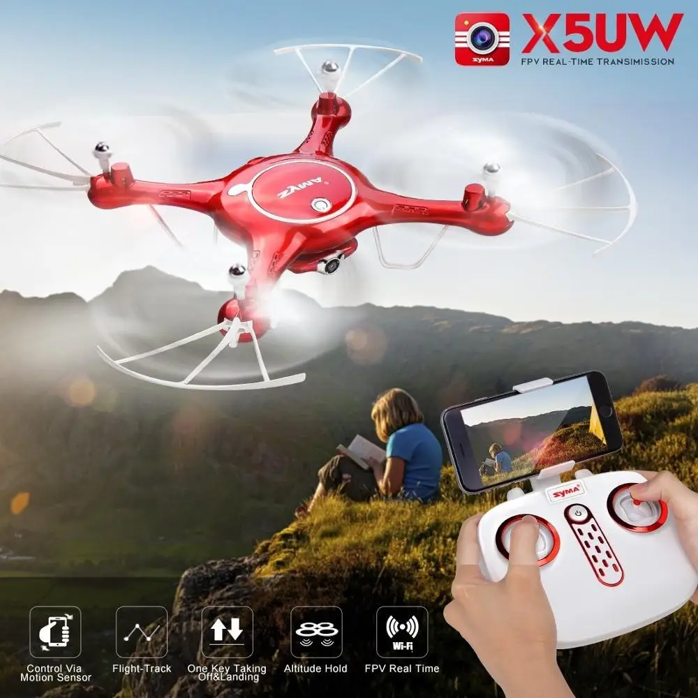 SYMA X5UW WiFi FPV 720P HD камера Квадрокоптер Дрон с планировкой полета приложение