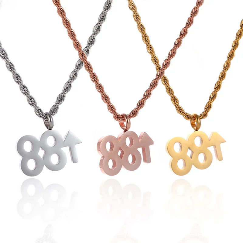 Стильная подвеска из нержавеющей стали 88 Rising для поклонников индонезийской хип-хоп музыки - лучший подарок для рок-музыканта.