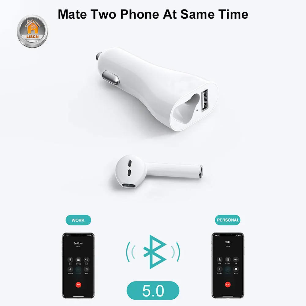 2 в 1 автомобильные Bluetooth наушники с USB портом|Автомобильный комплект Bluetooth| |