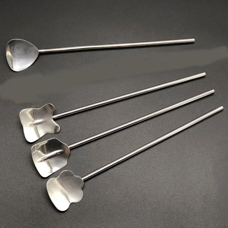 

Reusable Straw Spoon Stainless Steel Metal Straw Cocktail Drinking Straw Spoon Milk Bar Coffee Stirring Accessory Creative Straw