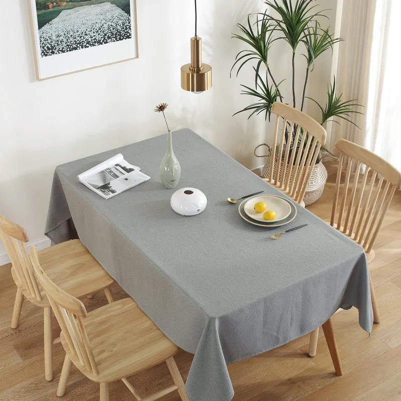 Прямоугольная скатерть из искусственного льняного материала 100x140 см для