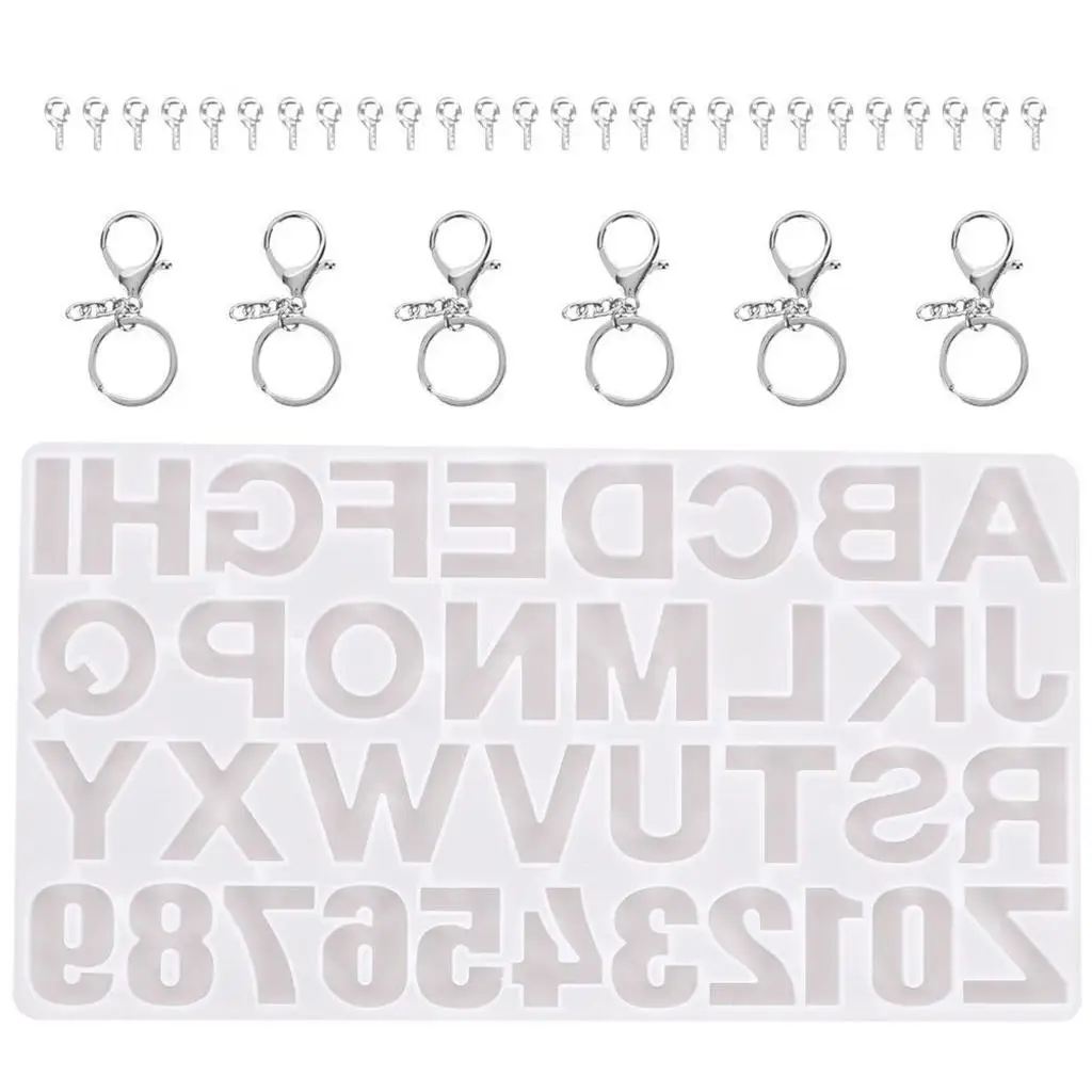 

Силиконовые формы с буквами и цифрами для изготовления брелоков