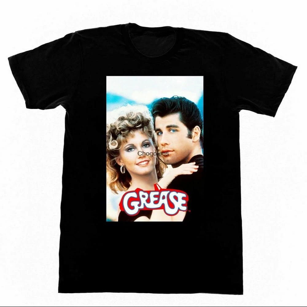 Смазка Траволта Олива Ньютон Джон подарок для мужской футболки топ футболка -