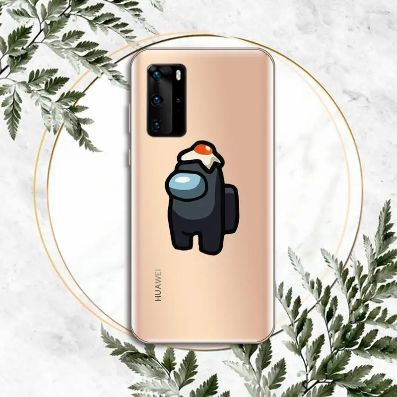 

Among Us casual game astronaut Phone Case Clear Transparent for huawei honor P 40 30 20 lite Pro 10 i 8 9 x p smart 2019