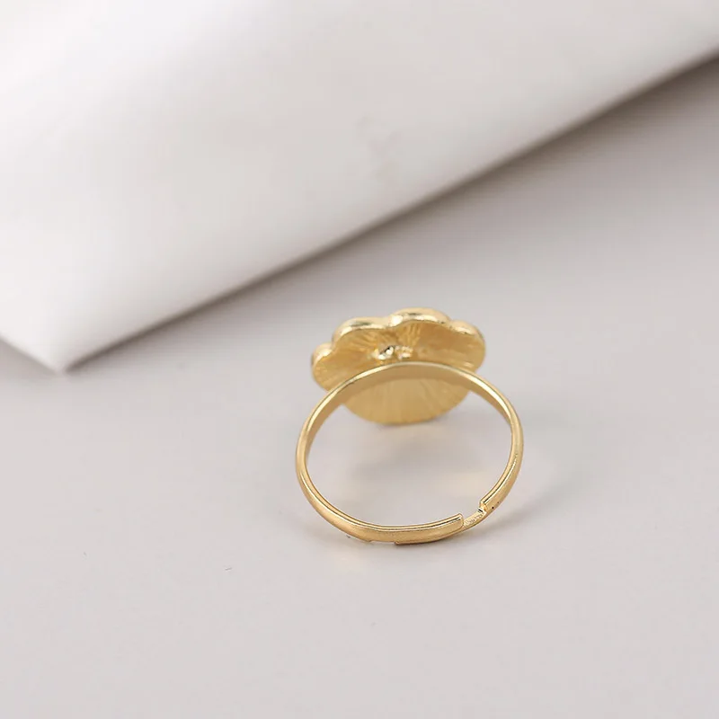 Женское кольцо с кошачьей лапой золотистое регулируемое милым изысканный