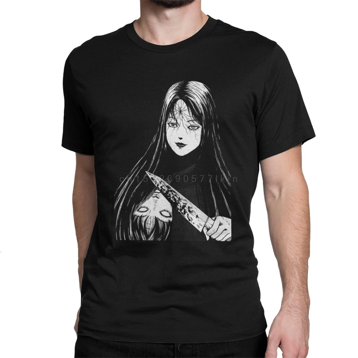 

Мужская футболка с принтом Junji Ito, томие, японские футболки с принтом из аниме «каго Манга» и «ужасы», топы из 100% хлопка в стиле Харадзюку, футболки с коротким рукавом