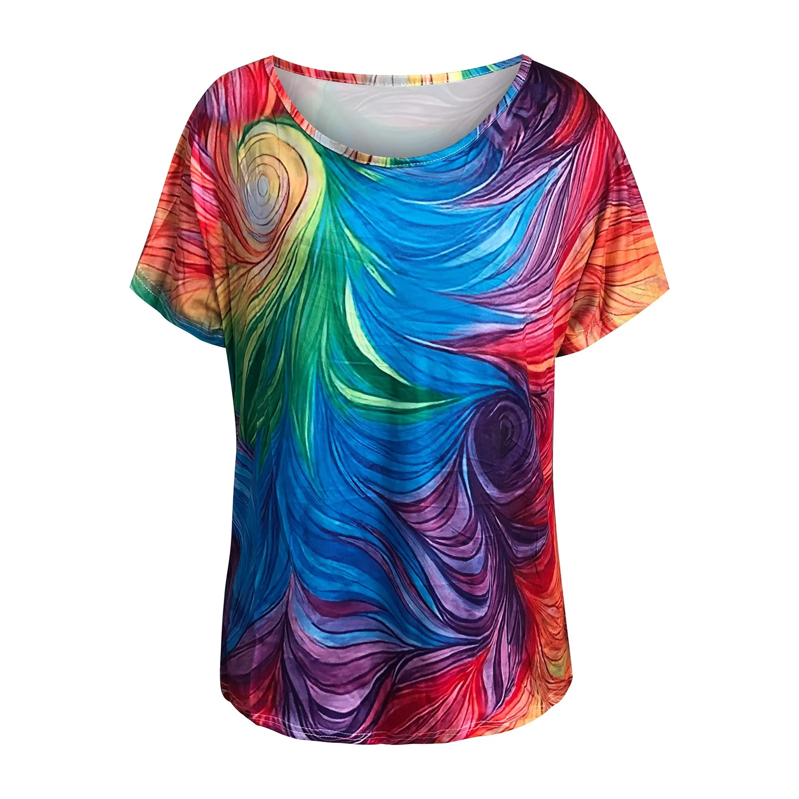 

Women's Blouse Short Sleeve Abstract Printed V-Neck Top T-shirt Top Summer Shirt Abstract Streetwear Plus Size harajuku blusas