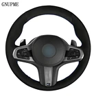 Черная замша ручной работы для BMW M Sport G30, G31, G32, G20, G21, G14, G15, G16, X3, G01, X7, G07, Z4, G29, чехол рулевого колеса автомобиля