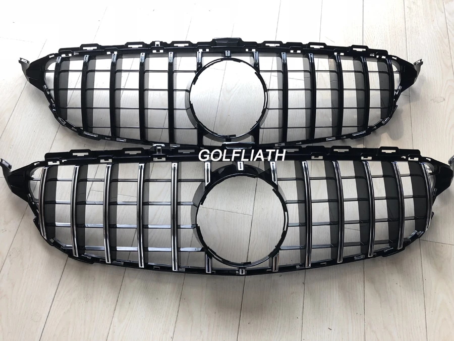 Решетка для переднего бампера C Class W205 GT R ABS сетчатая гриль решетка mercedes C180 C200 C260 C300